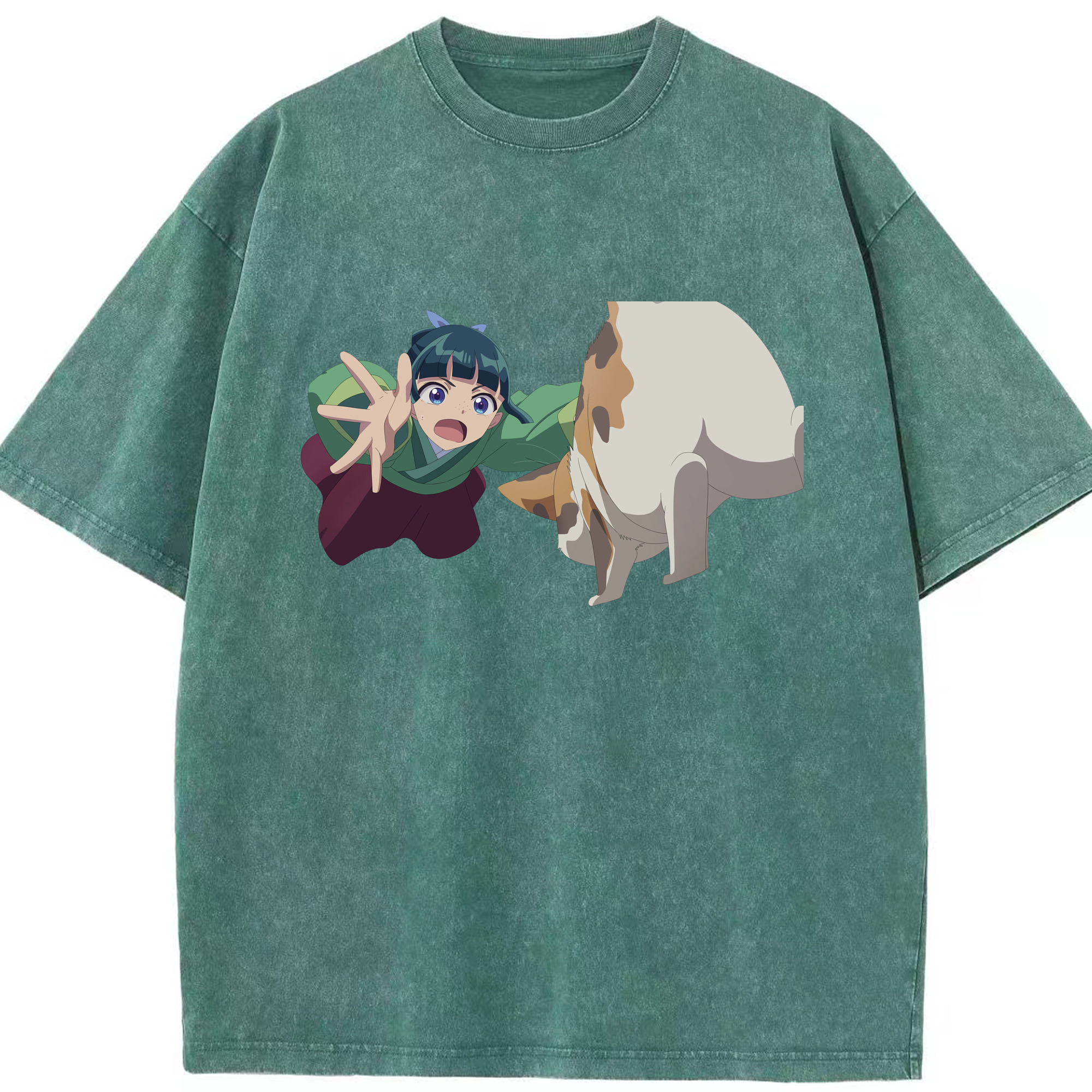 （画像用） 薬屋のひとりごと The Apothecary Diaries 綿100% ヴィンテージ風 半袖Tシャツ（フロントプリント）